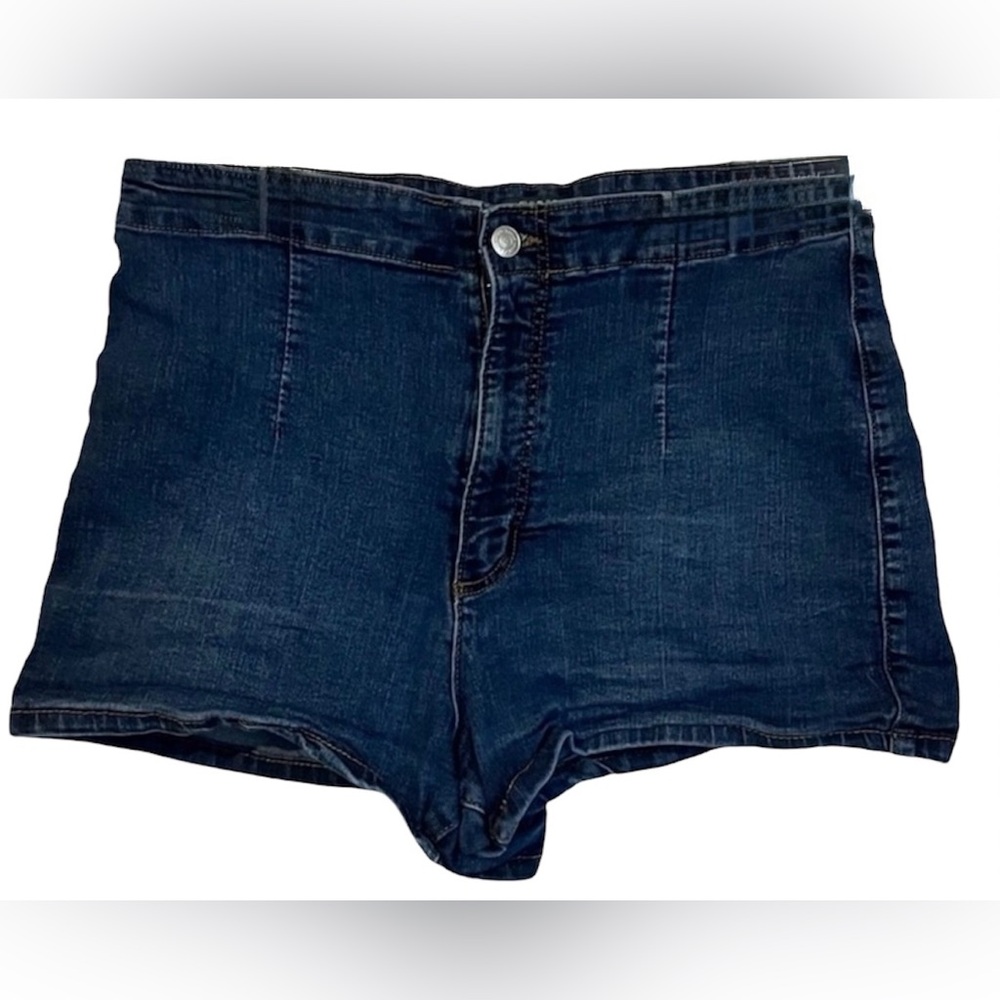 Wild Fable High Rise Denim Shorts Size 16 Dark Wash Stretch